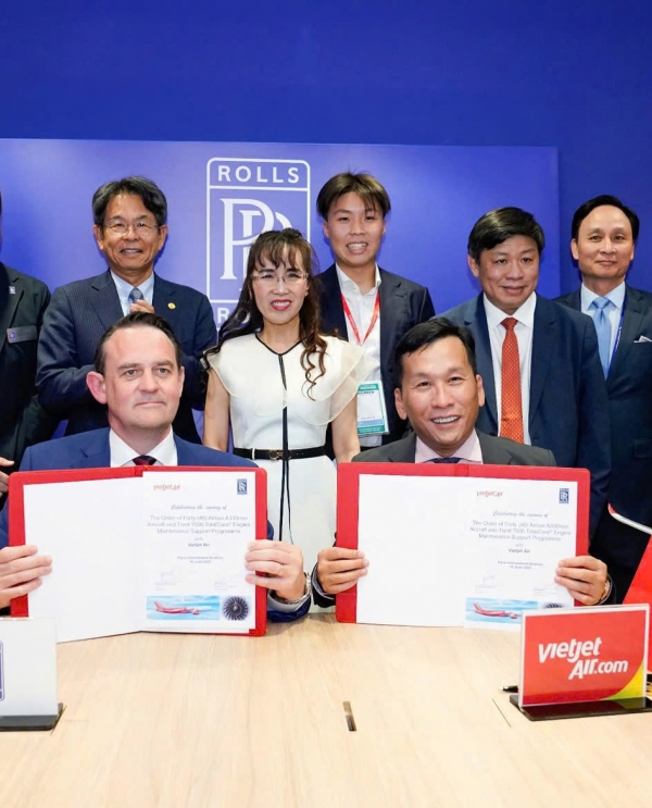 Vietjet ký đơn hàng mới 40 động cơ Trent 7000 với Rolls-Royce